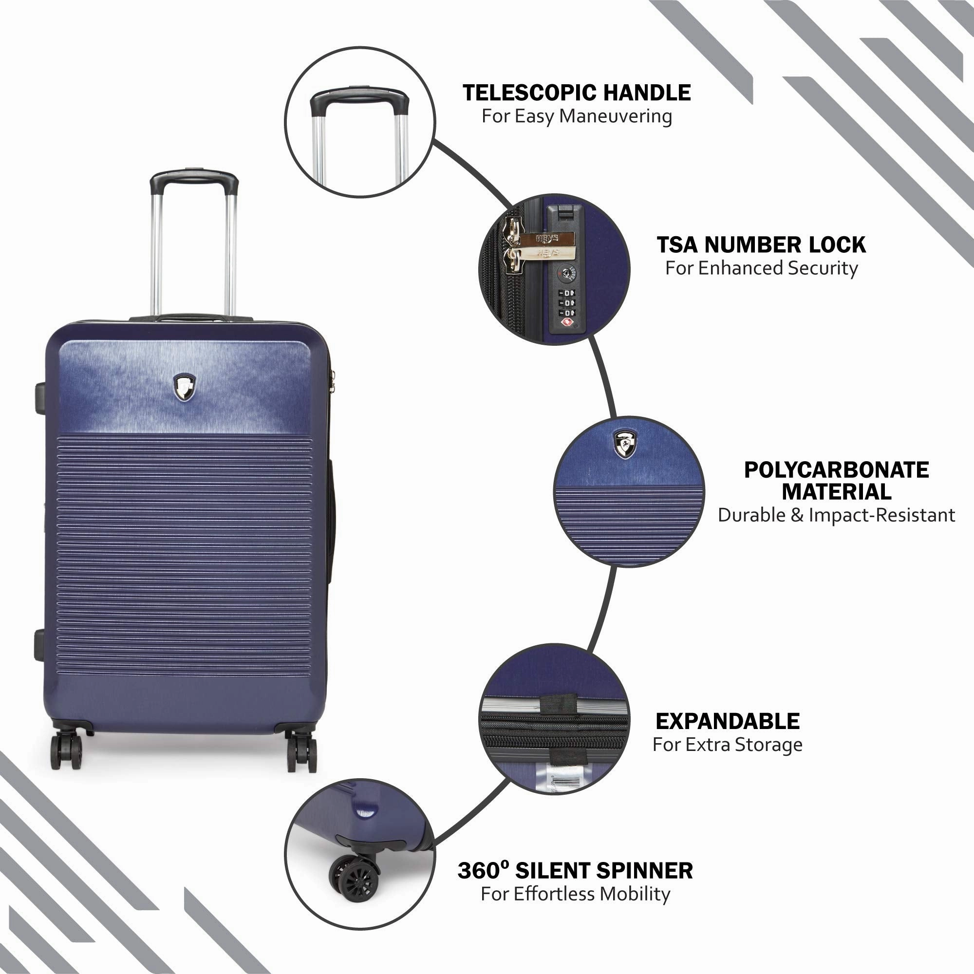 Heys America Terra-Lite 4-Wheel Spinner Hardside Luggage