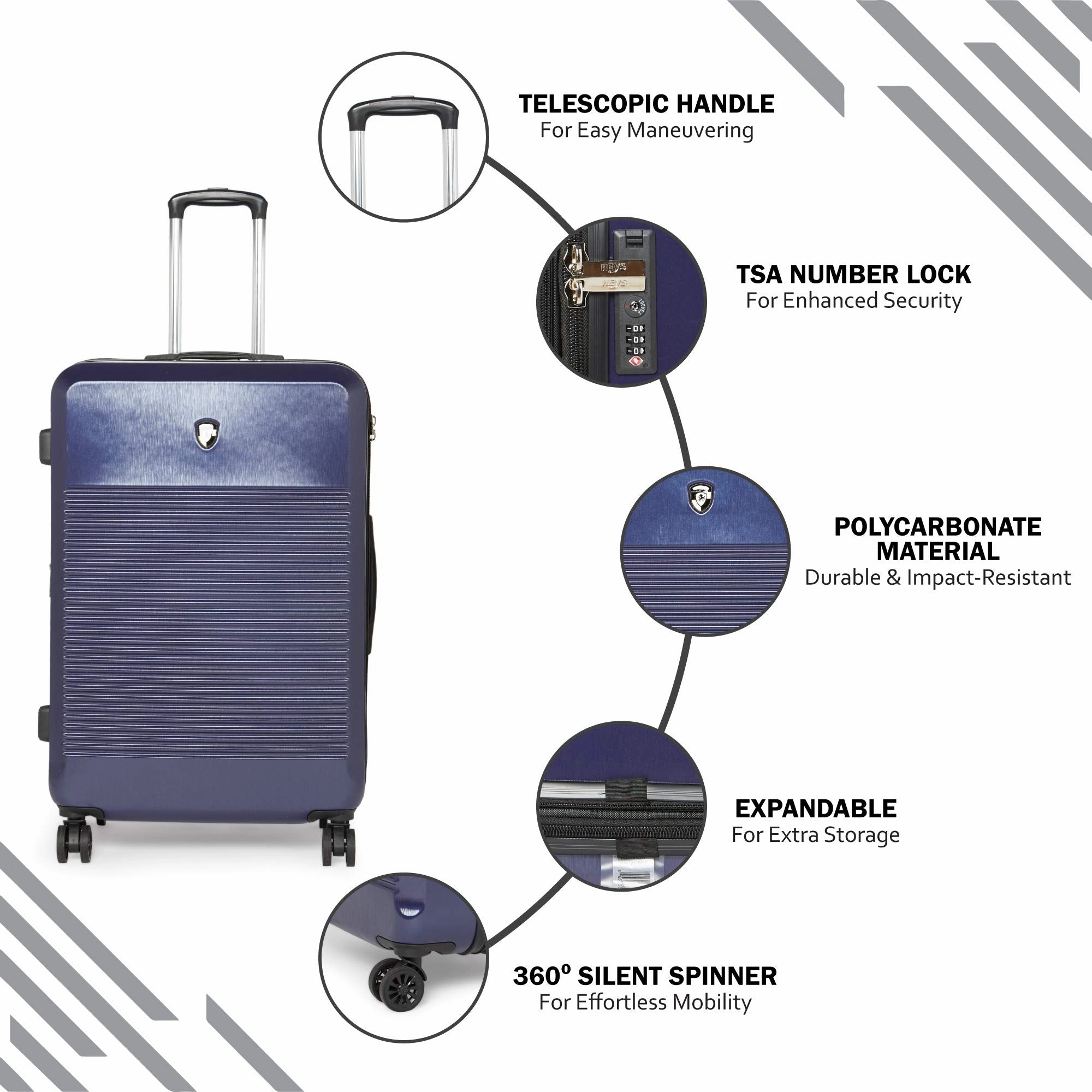 Heys America Terra-Lite 4-Wheel Spinner Hardside Luggage