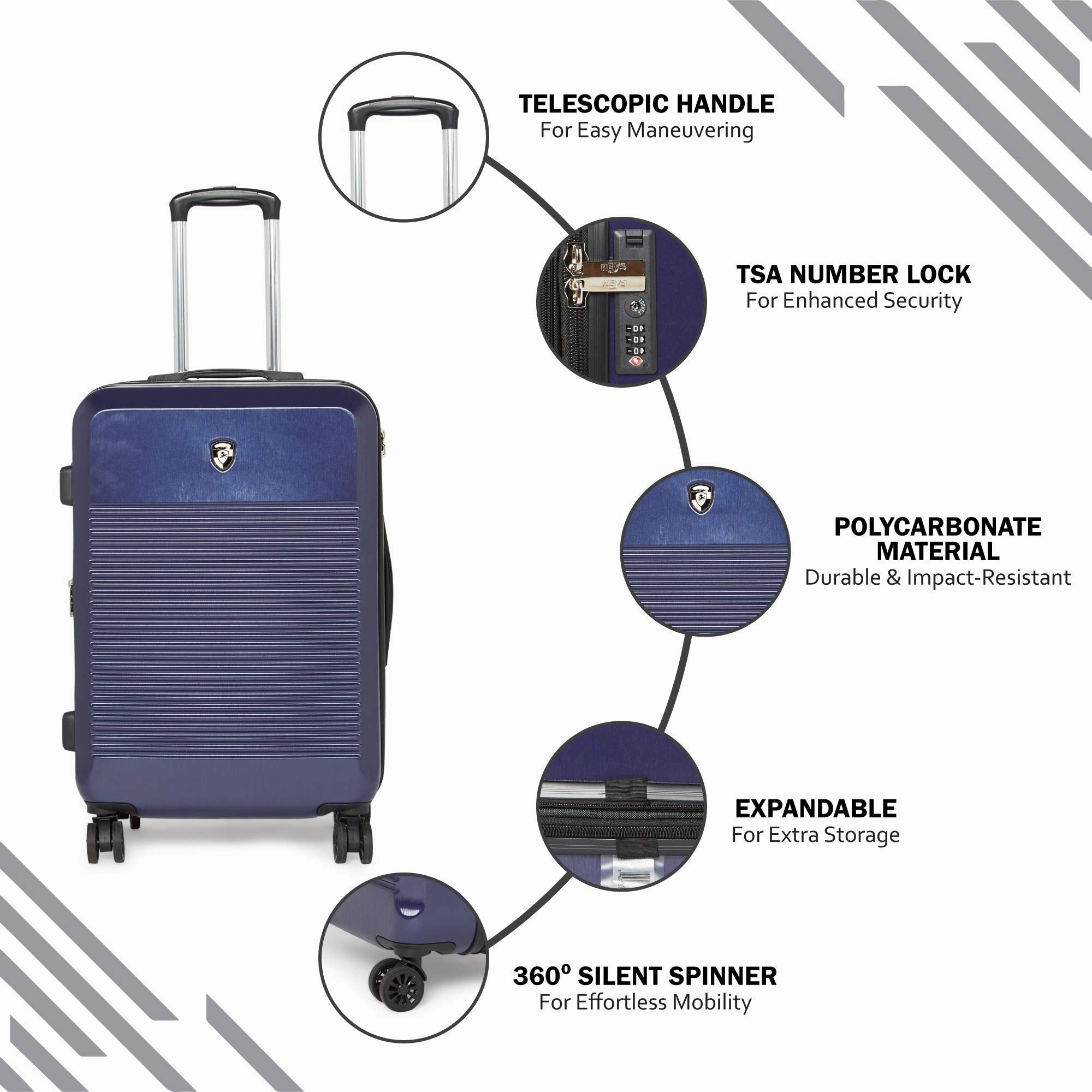 Heys America Terra-Lite 4-Wheel Spinner Hardside Luggage