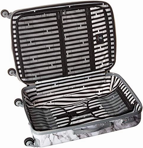 Heys America Unisex Carrara Marble Check In 26" & Carry On 21" Spinner Luggage Set
