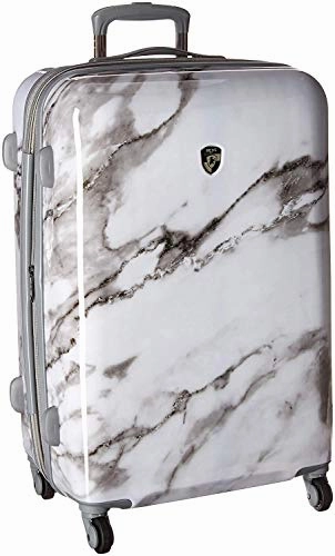 Heys America Unisex Carrara Marble Check In 26" & Carry On 21" Spinner Luggage Set