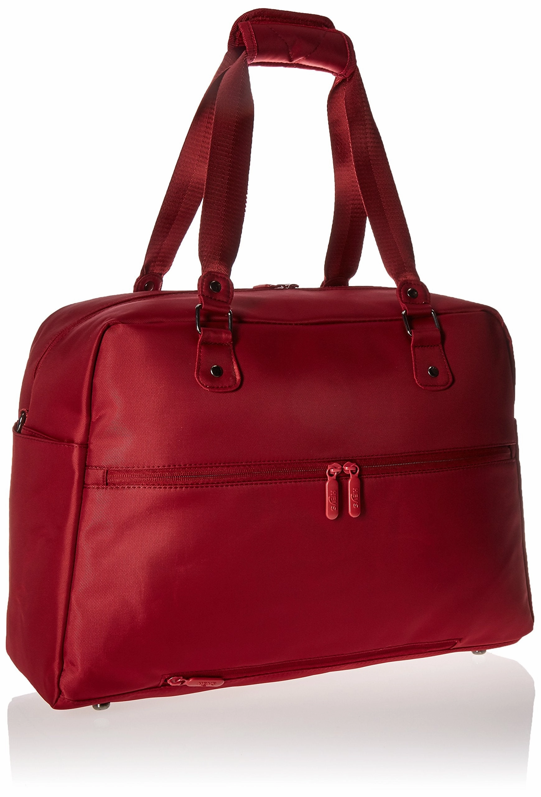 Heys America Unisex Hilite Multi-Zip Boarding Duffel with RFID Red Duffel Bag