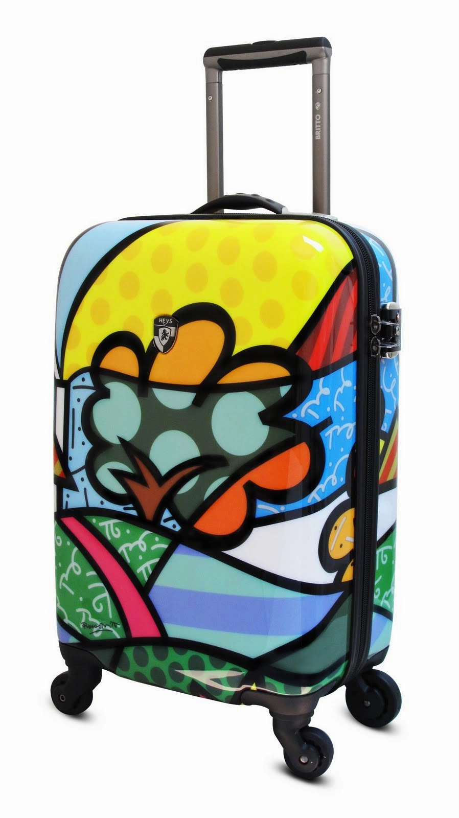 Heys America USA Britto Flowers 22" Hard Side Carry On Suitcase