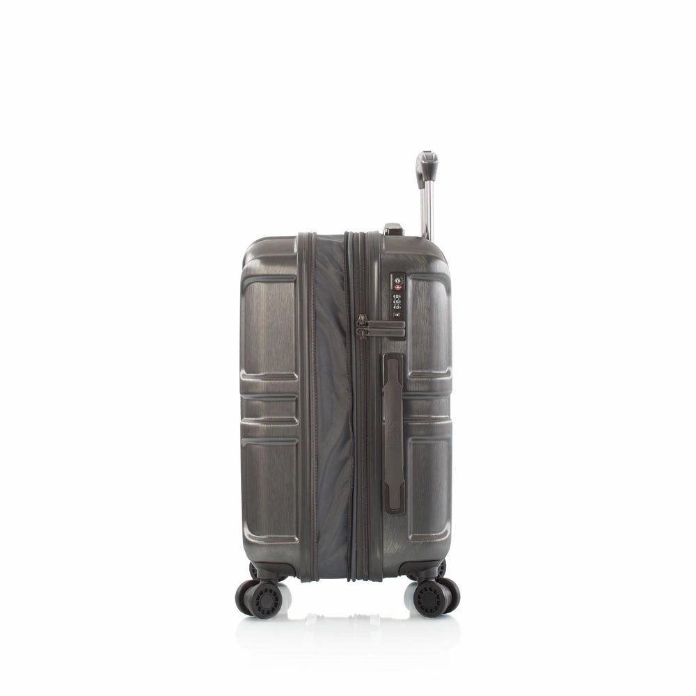 Heys Commander Polycarbonate Durable Expandale Spinner Carry On Luggage with TSA locks