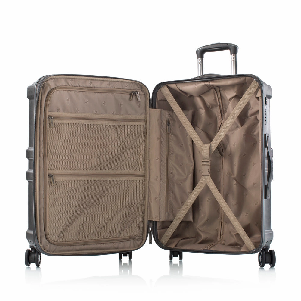 Heys Commander Polycarbonate Durable Expandale Spinner Luggage set with TSA locks