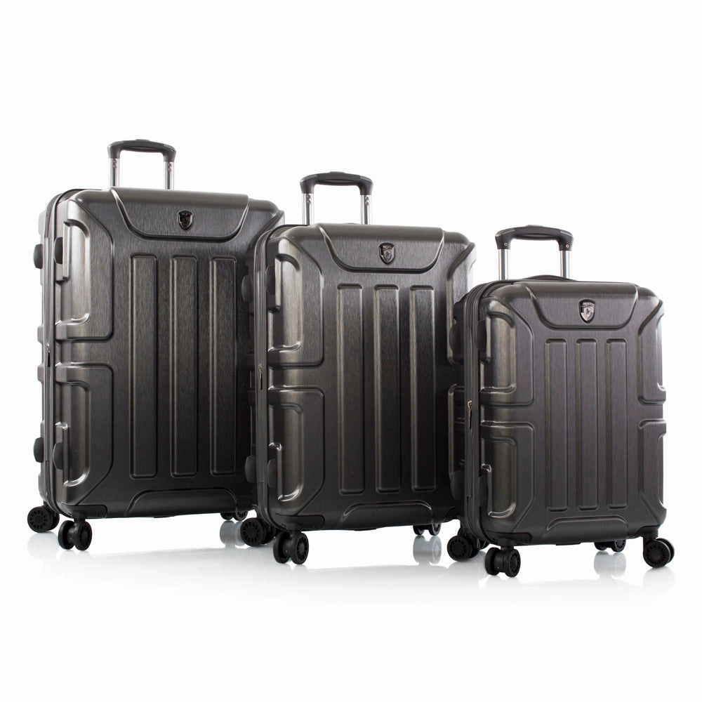 Heys Commander Polycarbonate Durable Expandale Spinner Luggage set with TSA locks