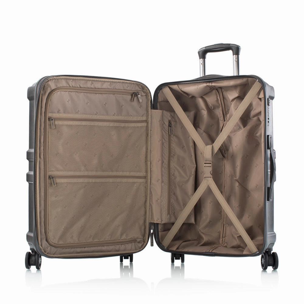 Heys Commander Polycarbonate Durable Expandale Spinner Medium Luggage with TSA locks