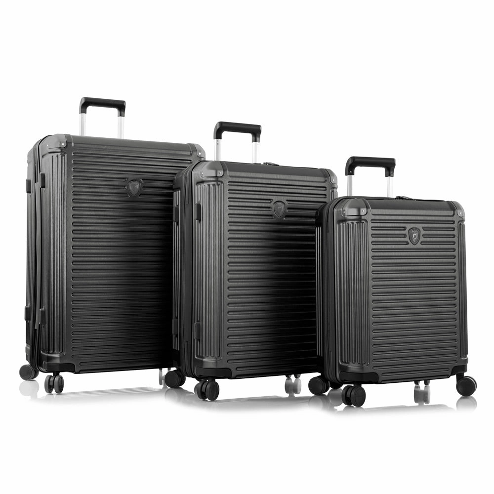 Heys Edge Polycarbonate Expandable Spinner 3 piece  Luggage set with TSA lock
