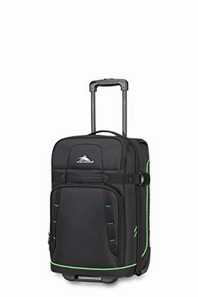 High Sierra Evanston Carry On Upright Luggage, Black/Lime Green