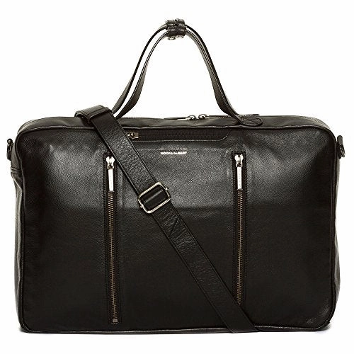 Hook And Albert Leather 3-Way Carryall, Black (Black)