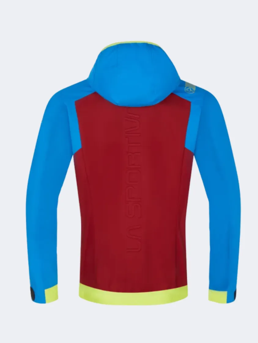 Get 2025 latest style La Sportiva Macnas Men Hiking Jacket Sangria/Blue is available now, bottom price, free shipping worldwide.