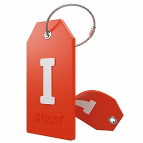 Initial Luggage Tag with Full Privacy Cover and Stainless Steel Loop  (Letter I)