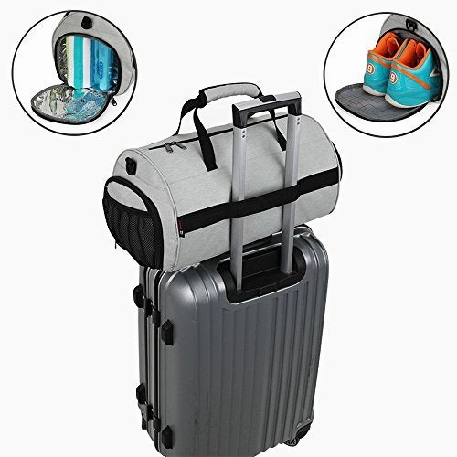 INOXTO Fitness Sport Small Gym Bag with Shoes Compartment Waterproof Travel Duffel Bag for Women and Men