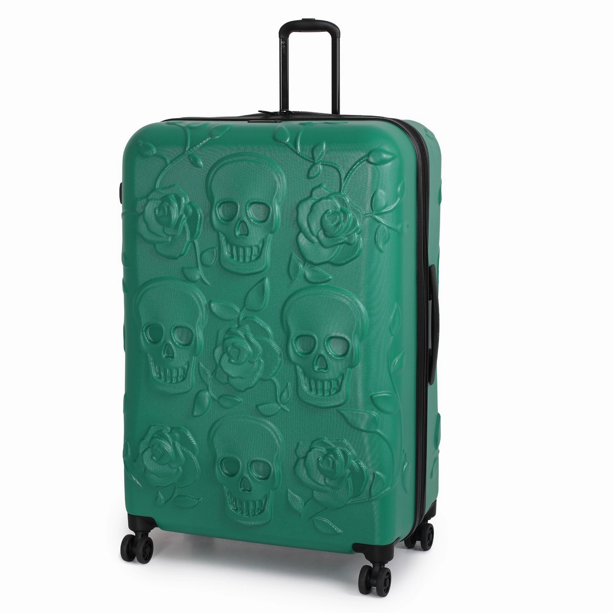 IT Luggage Duraliton - Skulls   Roses 32" 8 Wheel Glider Expandable Trolley Case