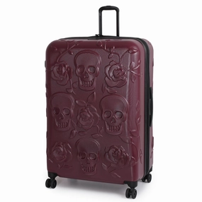 IT Luggage Duraliton - Skulls   Roses 32" 8 Wheel Glider Expandable Trolley Case