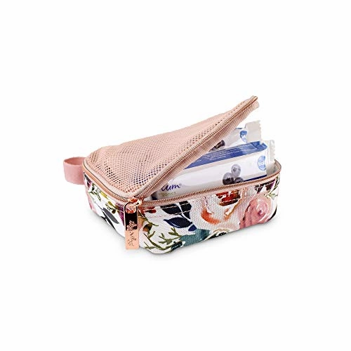 Itzy Ritzy Packing Cubes  Set of 3 Packing Cubes or Travel Organizers; Each Cube Features a Mesh Top, Double Zippers and a Fabric Handle; Blush