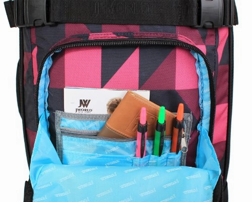 J World New York Vinewood Rolling Duffel, Block Pink, One Size