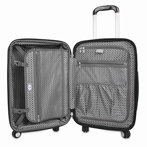 J World New York Women'S Art Polycarbonate Carry-On Luggage, Feather
