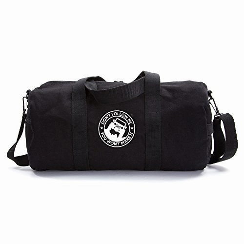 Jeep Don't Follow Me you Wont make it Heavyweight Canvas Duffel Bag in Black