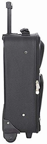 Jetstream 20 Inch Lightweight Luggage Softside Carry On Suitcase (Black)