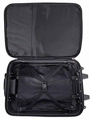 Jetstream 20 Inch Lightweight Luggage Softside Carry On Suitcase (Black)