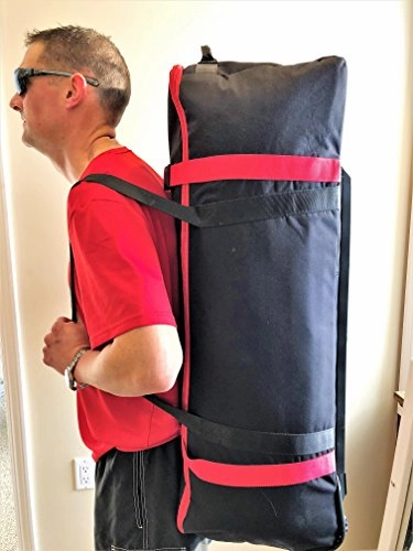 JLF | Airplane Friendly | Standard Checked Luggage | Lightweight Suitcase | 35" - 36" Travel Bag | Sized for 10', 11' Inflatable Stand Up Paddle Board SUP Kit (Wheeled Duffel Bag)