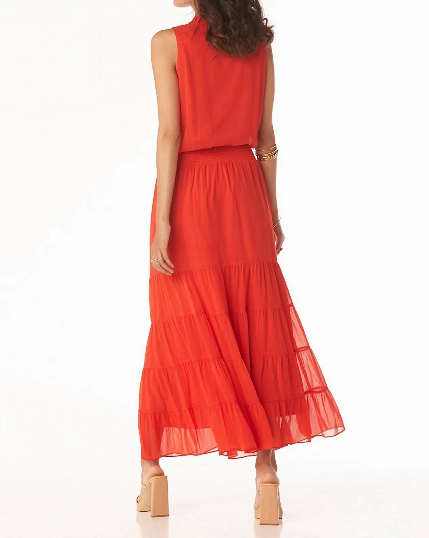 Julie Dress In Fiery Red