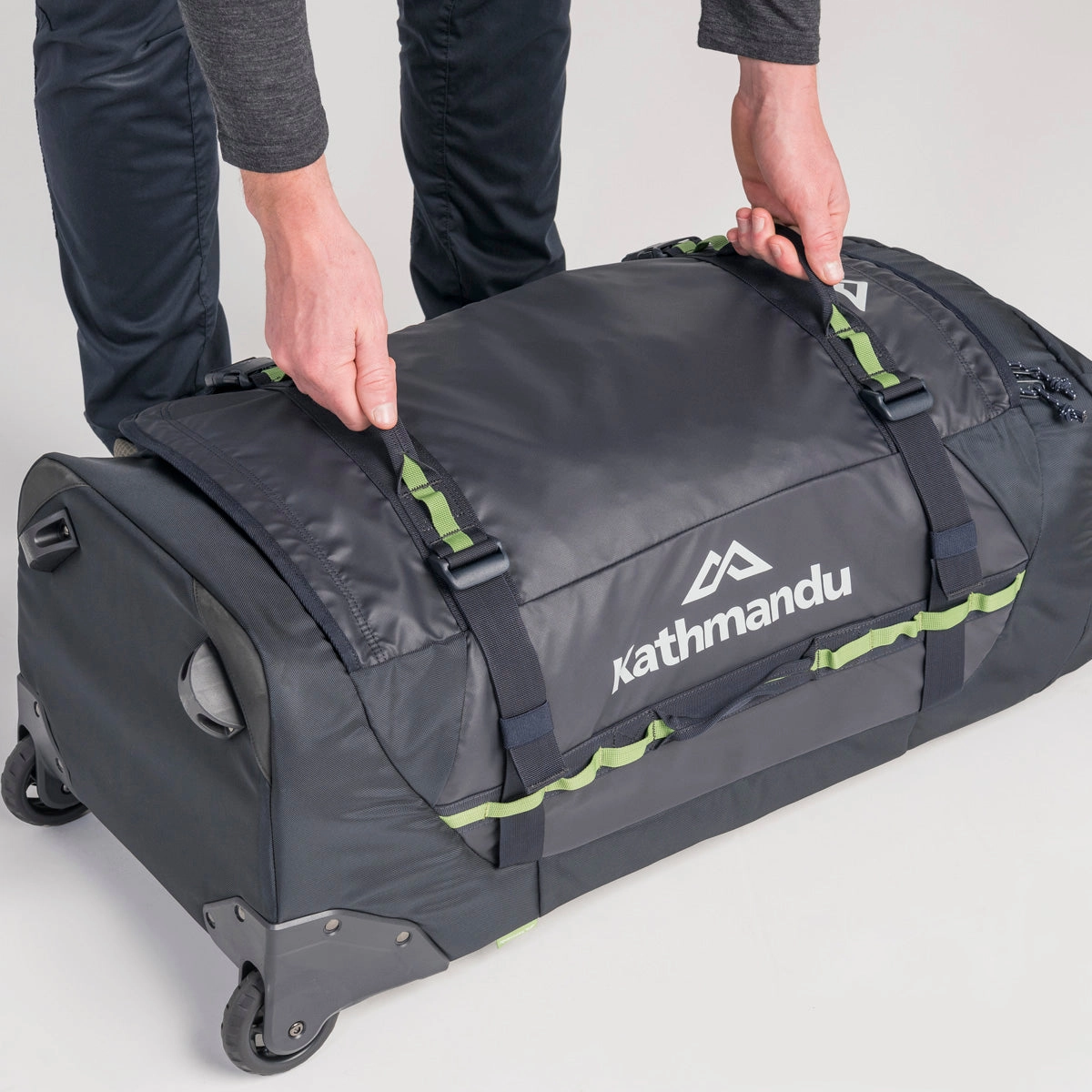 Kathmandu Super Tanker Trolley  80L 2-Wheel Wheeled Duffel Bags