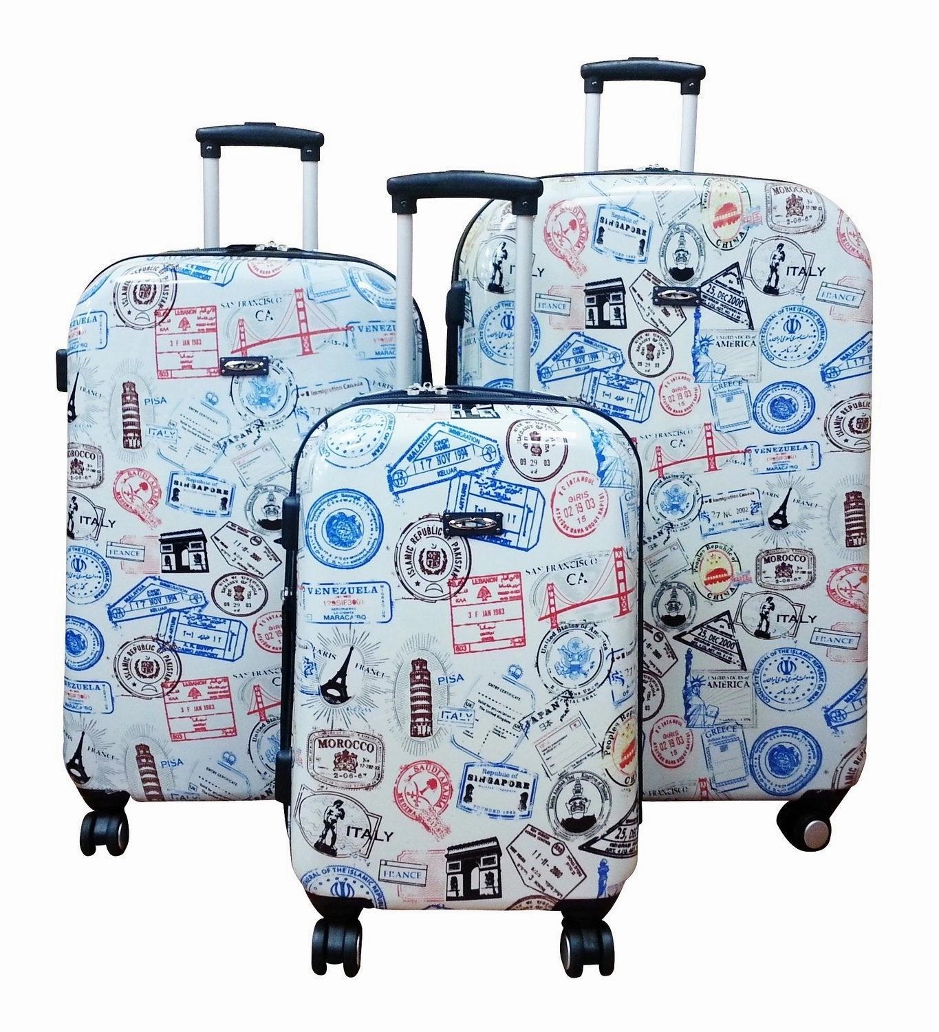 Kemyer Series 888 Hardshell 3 Piece Set (20"/24"/28") 4-Wheel Luggage Sets