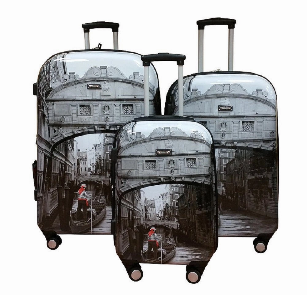 Kemyer Series 888 Hardshell 3 Piece Set (20"/24"/28") 4-Wheel Luggage Sets