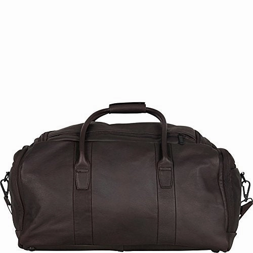Kenneth Cole Reaction Colombian Leather U-Shape Zipper Top Load Duffel Bag, 20", Brown