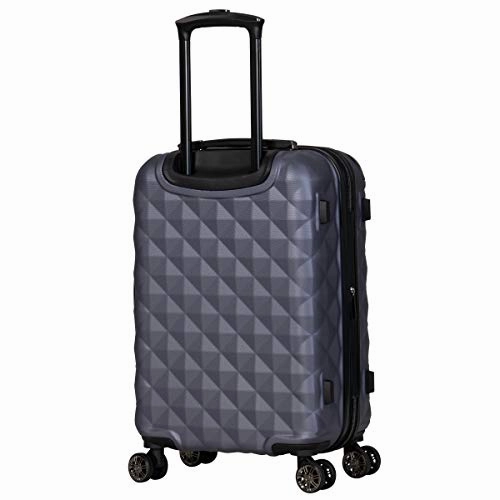 Kenneth Cole Reaction Diamond Tower Luggage Collection Lightweight Hardside Expandable 8-Wheel Spinner Travel Suitcase, Smokey Purple, 20-Inch Carry On