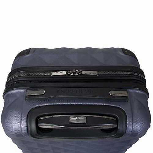 Kenneth Cole Reaction Diamond Tower Luggage Collection Lightweight Hardside Expandable 8-Wheel Spinner Travel Suitcase, Smokey Purple, 20-Inch Carry On
