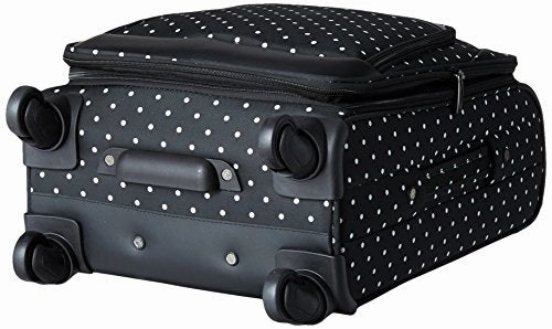 Kenneth Cole Reaction Dot Matrix 20" 600d Polka Dot Polyester Expandable 4-Wheel Spinner Carry-on Luggage, Black