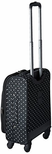 Kenneth Cole Reaction Dot Matrix 20" 600d Polka Dot Polyester Expandable 4-Wheel Spinner Carry-on Luggage, Black