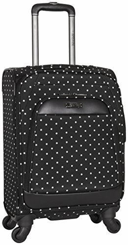Kenneth Cole Reaction Dot Matrix 20" 600d Polka Dot Polyester Expandable 4-Wheel Spinner Carry-on Luggage, Black