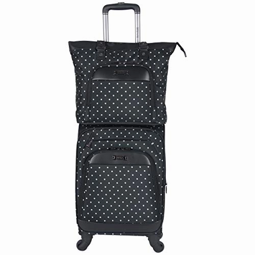 Kenneth Cole Reaction Dot Matrix 600d Polyester 2-Piece Luggage Set; Laptop Tote, 20" Carry-on,