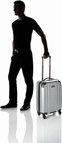 Kenneth Cole Reaction Gramercy 20" Embossed Pap (Abs And Pc Blend) 4-Wheel Upright, Light Silver