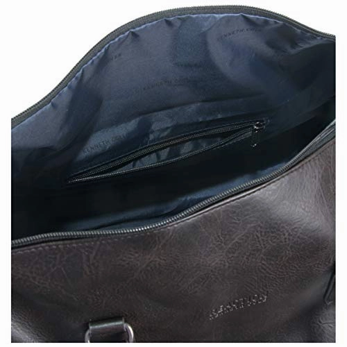 Kenneth Cole Reaction Port Stanley 20" Pebbled Vegan Leather Carry-On Duffel/Travel Duffle Bag, Brown, Dome