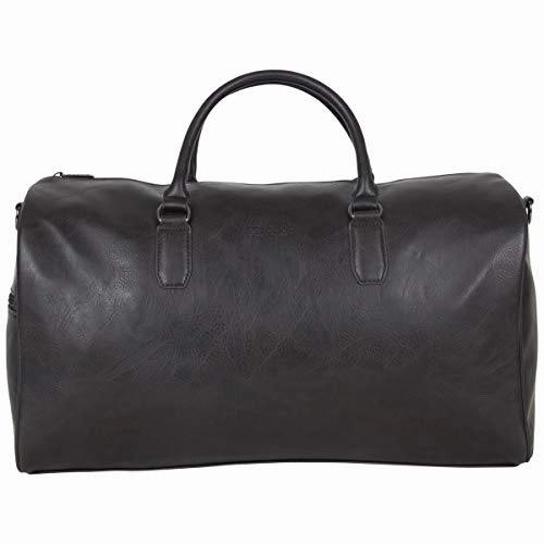 Kenneth Cole Reaction Port Stanley 20" Pebbled Vegan Leather Carry-On Duffel/Travel Duffle Bag, Brown, Dome