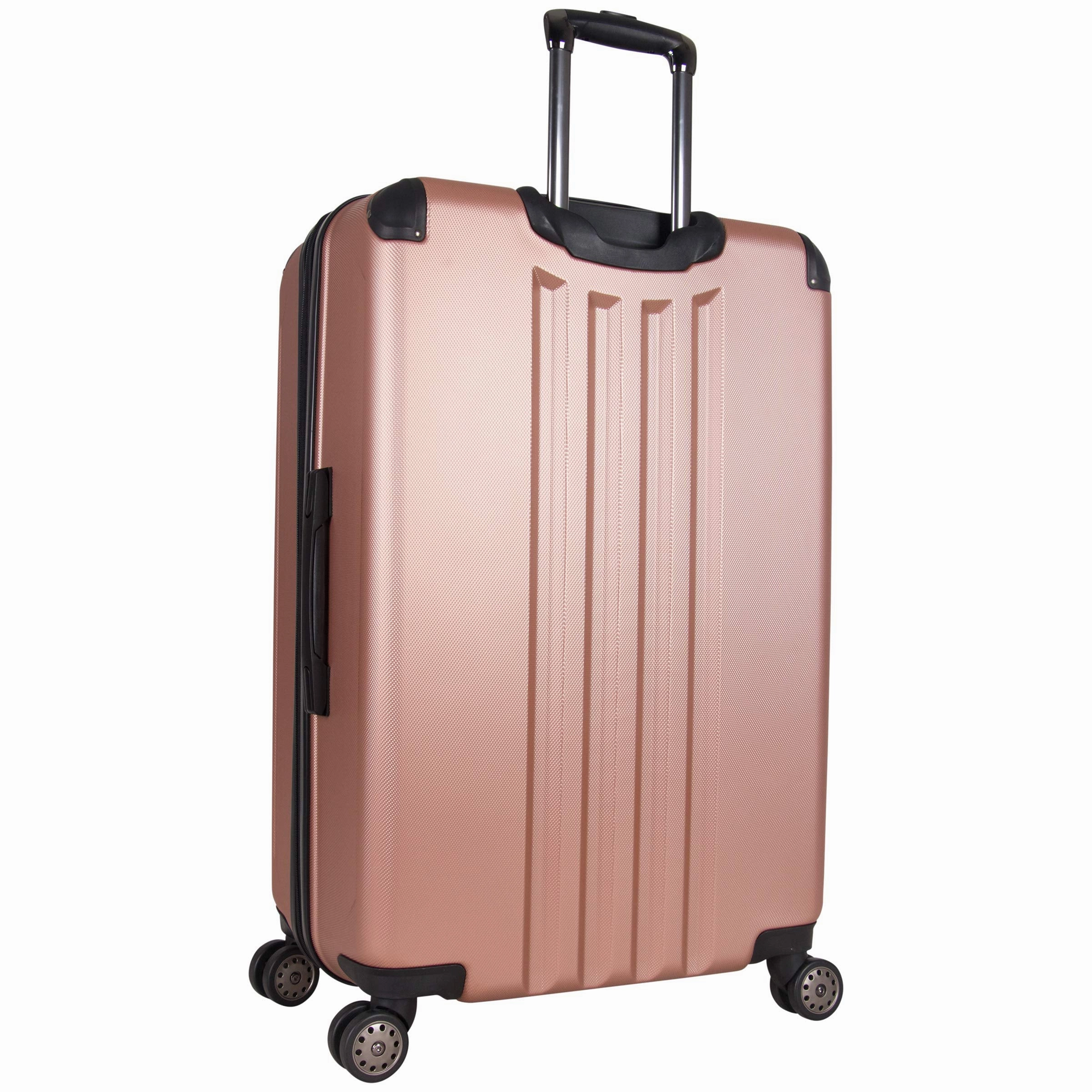 Kenneth Cole Reaction Reverb Hardside 8-Wheel 3-Piece 20" Carry-on, 25", 29" Luggage Set, Rose Gold,