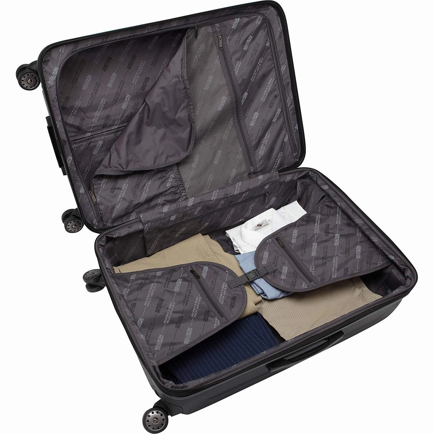 Kenneth Cole Reaction Reverb Hardside 8-Wheel 3-Piece 20" Carry-on, 25", 29" Luggage Set, Rose Gold,