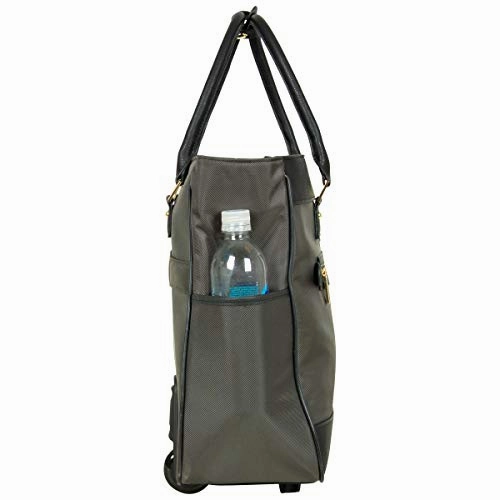 Kenneth Cole Reaction Runway Call Nylon-Twill Laptop & Tablet Business Travel, Olive Wheeled Tote