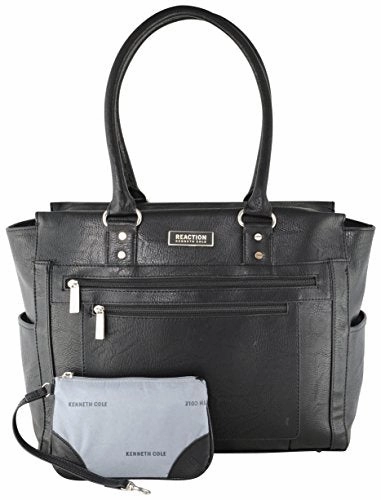 Kenneth Cole Reaction Tote And Tie Single Gusset Top Zip Computer Carry On Tote (Black)