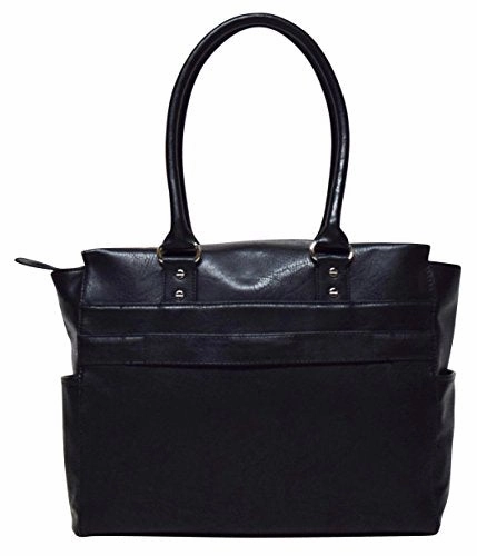 Kenneth Cole Reaction Tote And Tie Single Gusset Top Zip Computer Carry On Tote (Black)