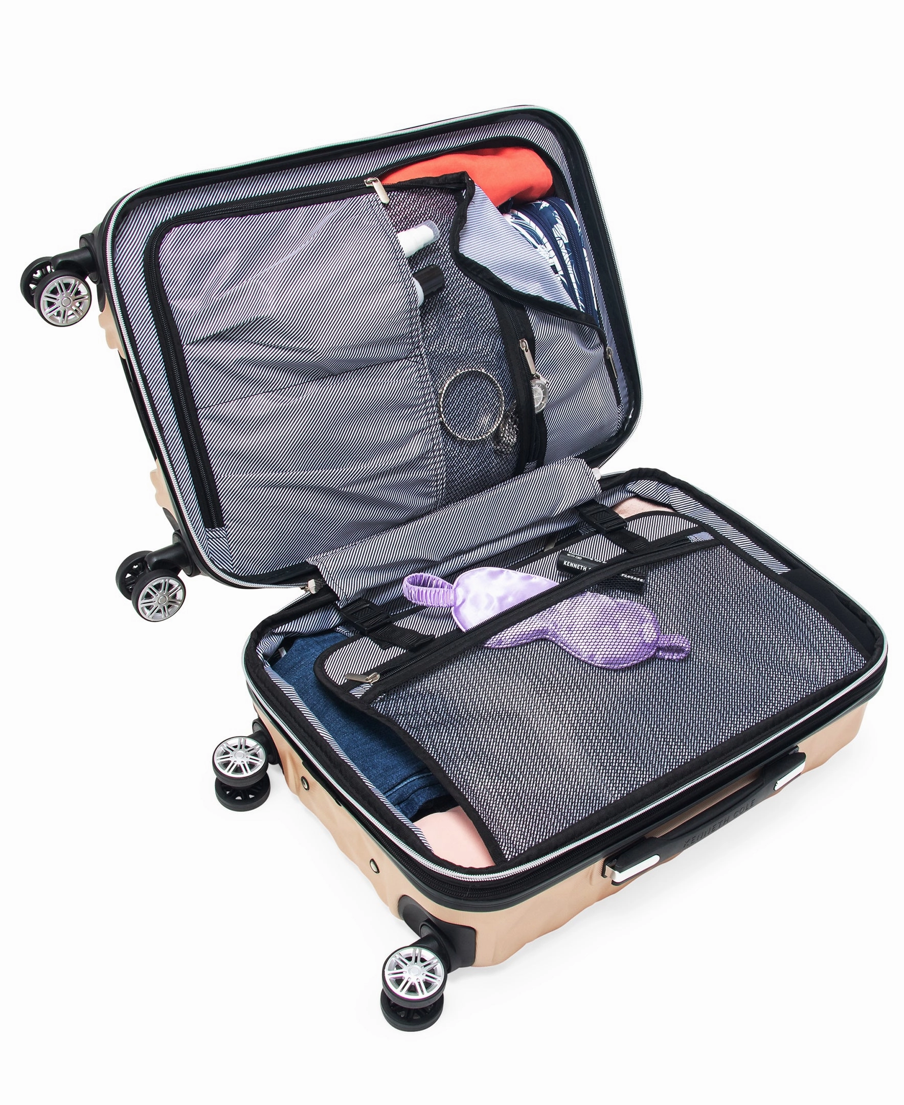 Kenneth Cole Reaction Women's Diamond Tower Hardside 8-Wheel Spinner Expandable 20'' Carry-On Luggage