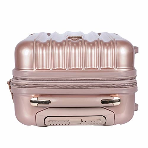 kensie Women's Alma Hardside Spinner Luggage, Rose Gold, Carry-On 20-Inch