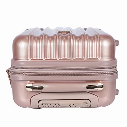 kensie Women's Alma Hardside Spinner Luggage, Rose Gold, Carry-On 20-Inch