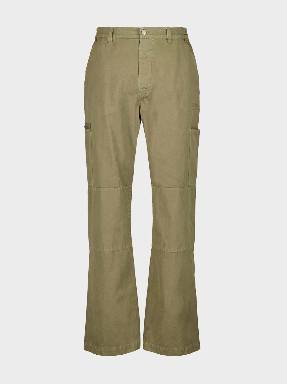 Khaki Green Loose-Fit Trousers With Numbers Motif Bottoms Mens - cheap mens shorts online