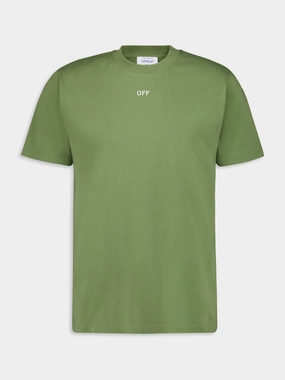 Khaki Stitch Arrow Slim T-Shirt Tops Mens - flannel shirts